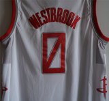 NBA  New season rockets (new fabric printing) No.0 Westbrook White City Edition