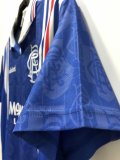 Retro Rangers Home 1:1 Quality Soccer Jersey   1996-1997