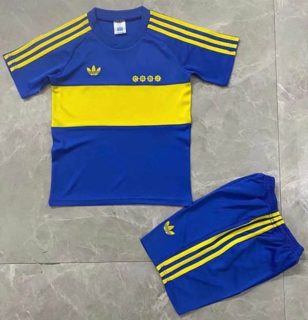 Retro Boca Juniors Home Fans Kids set 1:1 Quality Soccer Jersey  1981