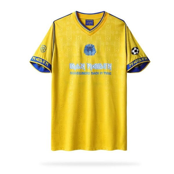 Retro Iron Maiden West Ham Yellow     1:1 Quality Soccer Jersey   2008