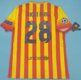 Retro Barcelona  Away Yellow 1:1 Quality Soccer Jersey   2013-2014