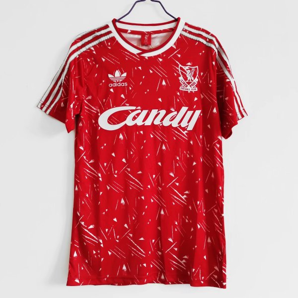 Retro  Liverpool Home  1:1 Quality Soccer Jersey  1989-1991