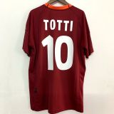 Retro Roma Home 1:1 Quality Soccer Jersey  2000-2001