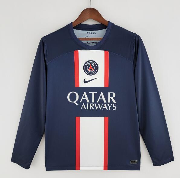 PSG Paris Home Long Sleeve  Fans 1:1 Quality Soccer Jersey    22-23