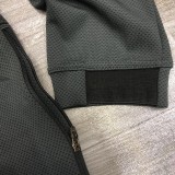 NBA Lakers' black gray warm-up training appearance hooded zipper jacket  with chip  1:1