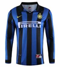 Retro Inter Milan home Long sleeve 1:1 Quality Soccer Jersey    1998-1999