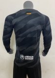 Barcelona Goalkeeper Black Long Sleeve Fan 1:1 Quality Soccer Jersey    23-24