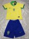Brazil Home Kids 1:1 Quality Soccer Jersey  24-25