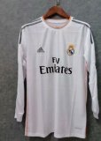 Retro Real Madrid Home Long Sleeve  1:1 Quality Soccer Jersey  2013-2014
