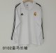Retro Real Madrid Home Long Sleeve  1:1 Quality Soccer Jersey  2001-2002