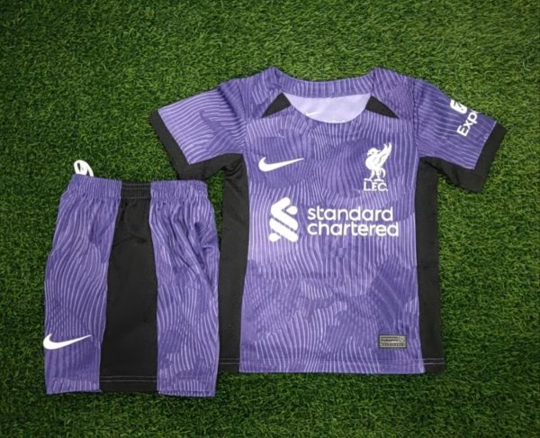 Liverpool Third Away Kids 1:1 Quality Soccer Jersey   23-24