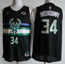 NBA Bucks (21 new season) # 34 Antetokounmpo  black