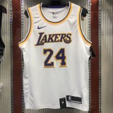NBA Lakers round neck vintage white 24 Kobe  with chip  1:1