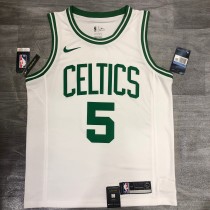 NBA  Celtics retro white No. 5 Garnett  with chip  1:1