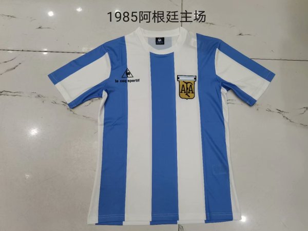 Retro  Argentina Home 1:1 Quality Soccer Jersey  1985