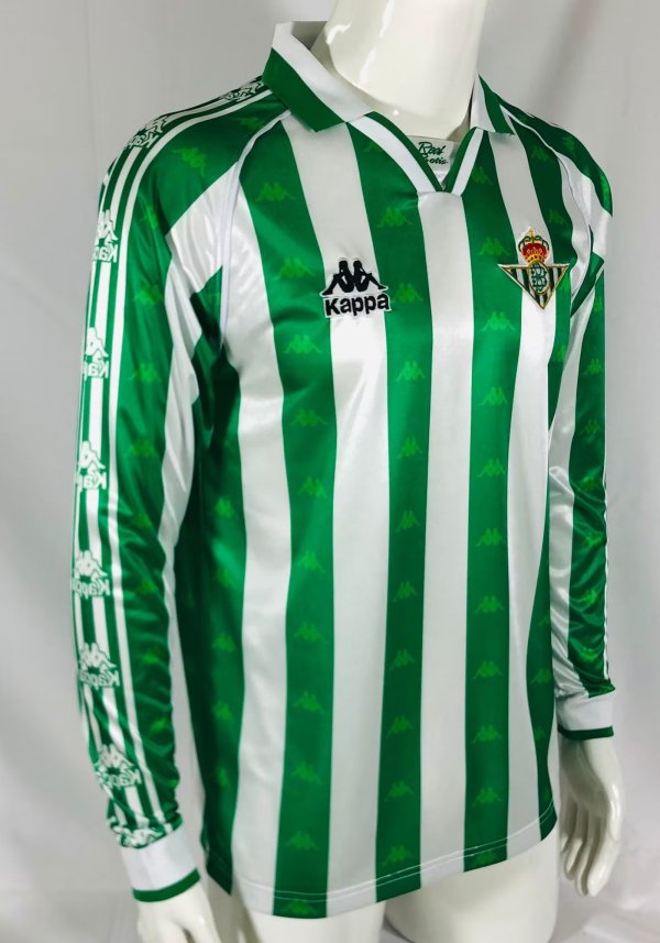 Retro Real Betis Home  Long sleeve  1:1 Quality Soccer Jersey  1995-1997