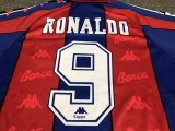 RONALDO # 9 Barcelona Home Red and Blue Retro 1:1 Quality Soccer Jersey    1996-1997