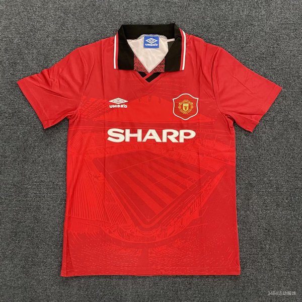 Retro Manchester United Home  1:1 Quality Soccer Jersey  1994-1996