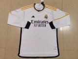 Real Madrid  Home Long Sleeve  Fans  1:1 Quality Soccer Jersey    23-24