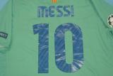Retro Barcelona Away Green  1:1 Quality Soccer Jersey   2010-2011