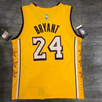 NBA  Laker's Retro yellow v-leader Sucheng city version 24 Kobe with chip  1:1