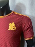 Roma Home Player  （with logo ）1:1 Quality Soccer Jersey  23-24