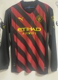 Manchester City Away  Long Sleeve  Fans   1:1 Quality Soccer Jersey    22-23