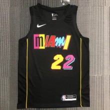 NBA Miami Heat BUTER #22 Black Top Quality Hot Pressing