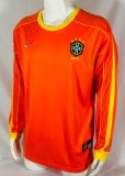 Retro Brazil goalkeeper  Long Sleeve   1:1 Quality Soccer Jersey  1998