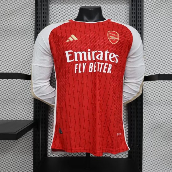 Arsenal  Home Long Sleeve Player 1:1 Quality Soccer Jersey    23-24