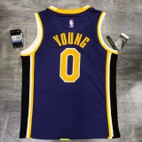 NBA Laker crew neck retro purple No.0 Nixon  with chip  1:1