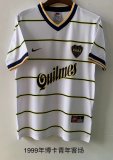 Retro Boca Juniors White  Fans 1:1 Quality Soccer Jersey  1999