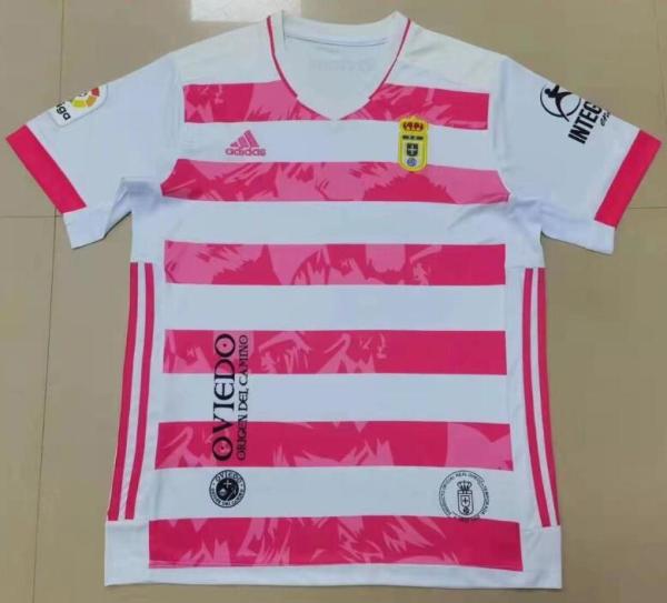 Real Oviedo Pink White 1:1 Quality Soccer Jersey    2021-2022
