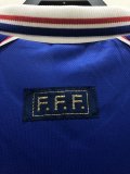 Retro France Home 1:1 Quality Soccer Jersey  1998