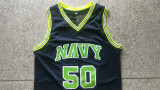 NBA Spurs #50  Admiral  David Robinson high school Vintage Mesh Jersey dark blue