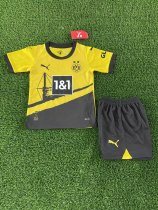 Dortmund Home  kids 1:1 Quality Soccer Jersey   23-24