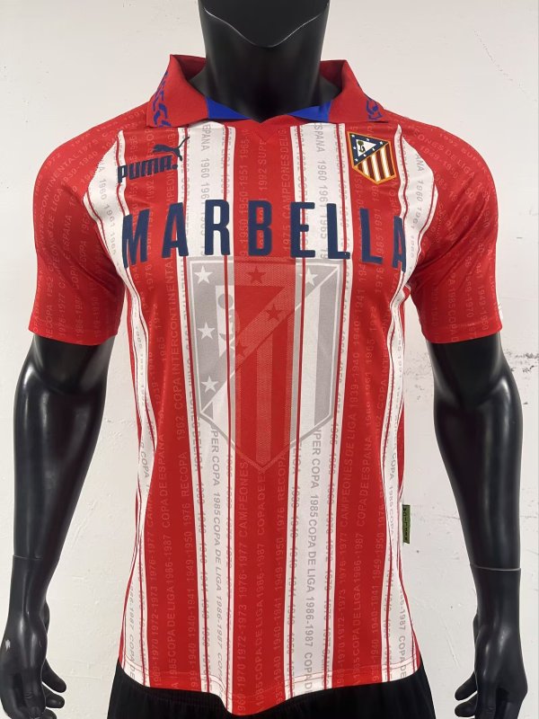 Retro Atletico Madrid Home 1:1 Quality Soccer Jersey  1995-1996