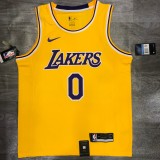 NBA Laker round neck retro yellow No.0 Nick Young  with chip  1:1