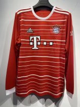 Bayern Munich  Home Long Sleeve Fans  1:1 Quality Soccer Jersey   22-23