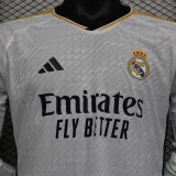 Real Madrid Home long sleeve   Player 1:1 Quality Soccer Jersey    23-24