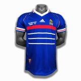 Retro France Home 1:1 Quality Soccer Jersey  1998