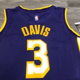 NBA Lakers Vintage purple V-neck 3 Davis  with chip  1:1