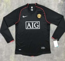 Retro Manchester United 2rd Away Long sleeve1:1 Quality Soccer Jersey  2007-2008
