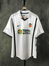 Retro Valencia Home  1:1 Quality Soccer Jersey  2001-2002
