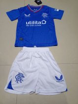Rangers Home  kids   1:1 Quality Soccer Jersey   23-24