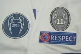 Retro Real Madrid Home Long Sleeve  1:1 Quality Soccer Jersey    2016-2017