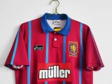 Retro Aston Villa Home  1:1 Quality Soccer Jersey  1993-1995