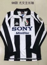 Retro Juventus Home  Long Sleeve 1:1 Quality Soccer Jersey    1997-1998