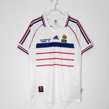 Retro France Away  1:1 Quality Soccer Jersey  1998
