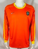 Retro Brazil goalkeeper  Long Sleeve   1:1 Quality Soccer Jersey  1998